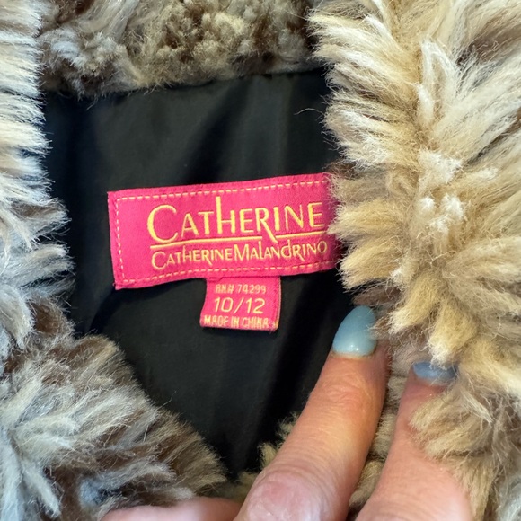 2 FOR $20 CATHERINE MALANDRINO Leopard Print Faux Fur Vest Girls M Women S $70 - Picture 2 of 9